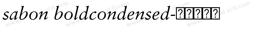 sabon boldcondensed字体转换